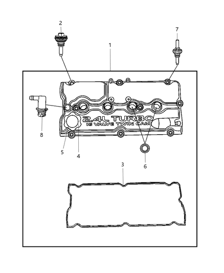 2009 Chrysler PT Cruiser Cylinder Head & Cover Diagram 6