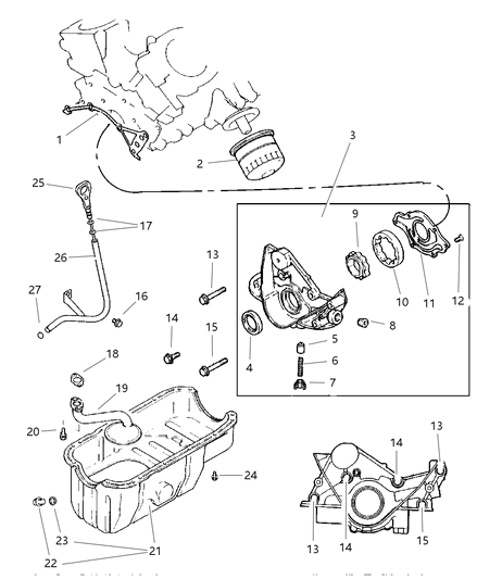 1997 Chrysler Town & Country Engine Oiling Diagram 2