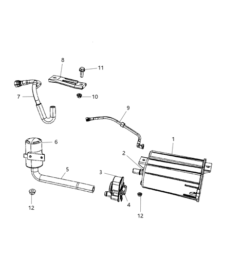 2009 Jeep Patriot Vapor Canister & Leak Detection Pump Diagram