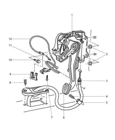 1997 Dodge Ram 3500 Parking Brake Lever Diagram