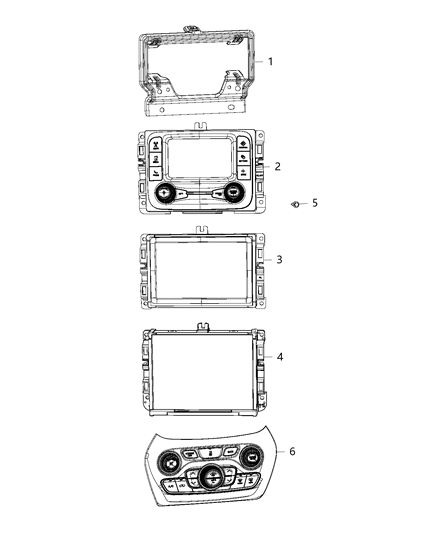 2019 Jeep Cherokee Radio-Multi Media Diagram for 68297444AE