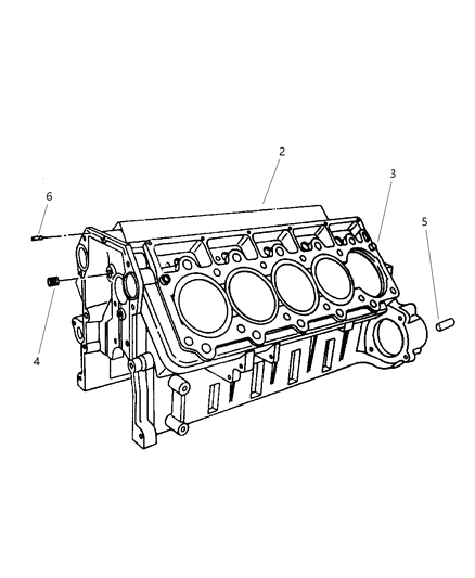 1999 Dodge Viper Engine-Short Diagram for 4763703AD