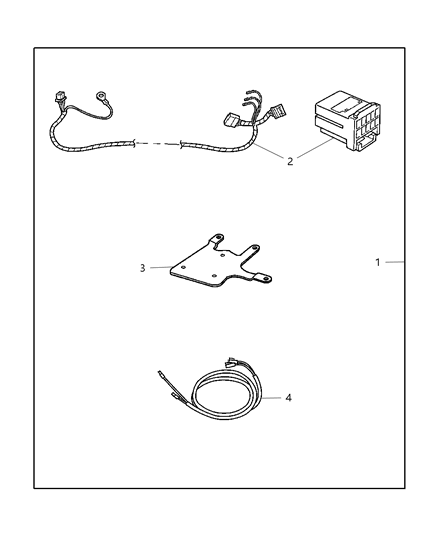 2005 Jeep Grand Cherokee Install Kit - Satellite Receiver Diagram