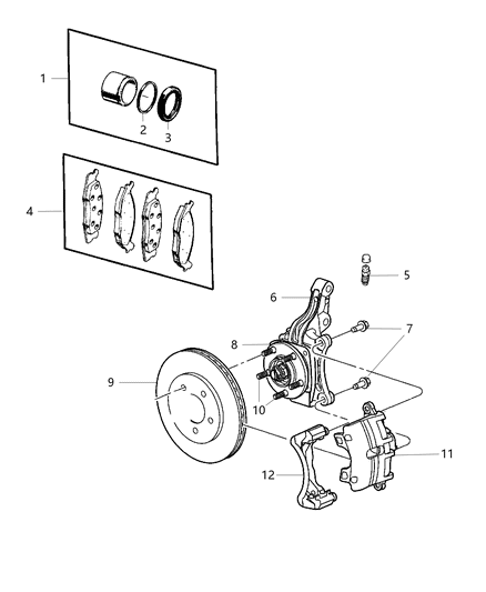 2008 Dodge Avenger Front Brakes Diagram