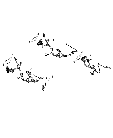 2015 Dodge Dart Wiring-Rear Door Diagram for 68232046AA