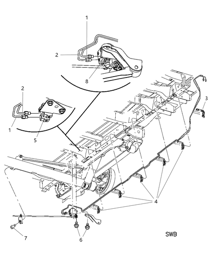 2004 Dodge Grand Caravan Lines - Chassis Diagram 3