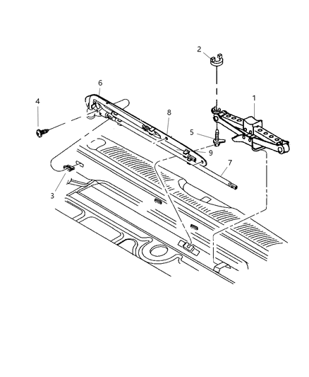 2003 Dodge Durango Jack & Storage Diagram