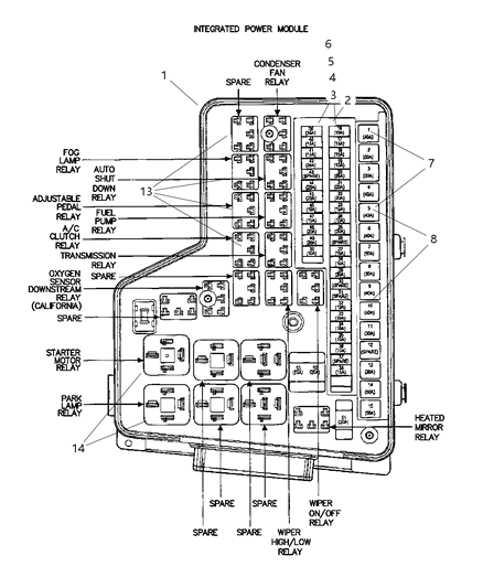 2007 Dodge Ram 3500 Block-Totally Integrated Power Diagram for 4692119AF