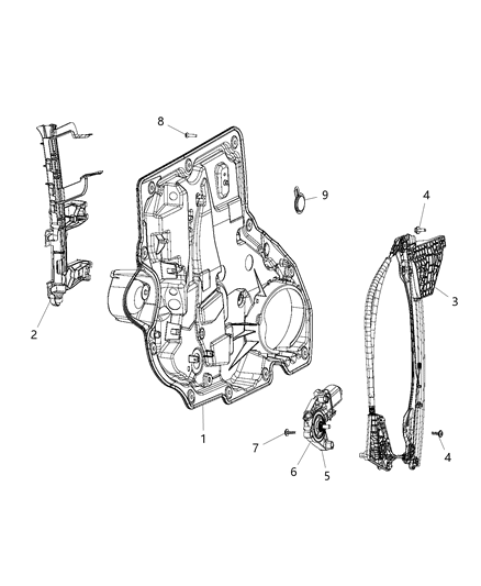 2020 Chrysler Pacifica Sliding Door Regulator Diagram