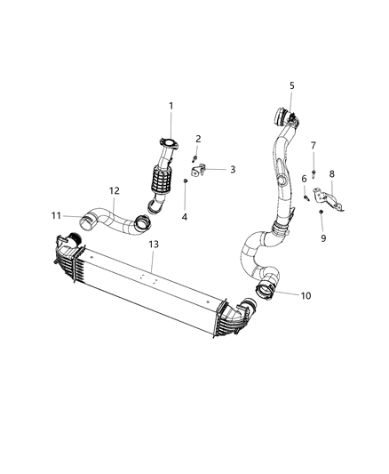 2016 Jeep Renegade Cooler-Charge Air Diagram for 68256133AA