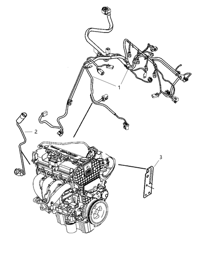 2007 Dodge Avenger Wiring - Engine & Related Parts Diagram 1