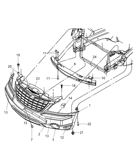 2007 Chrysler Pacifica Molding-FASCIA Diagram for 5113075AA