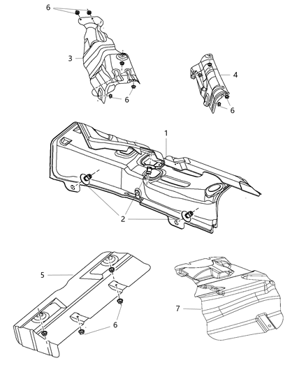 2013 Jeep Compass Exhaust System Heat Shield Diagram