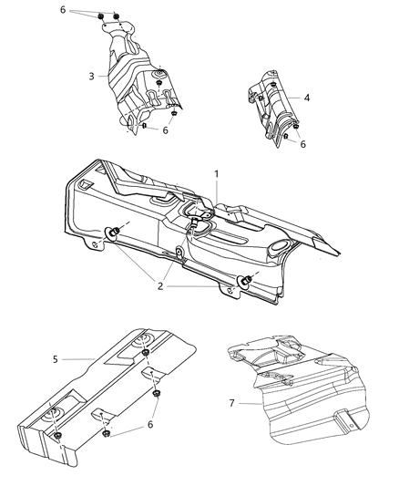 2013 Jeep Patriot Exhaust System Heat Shield Diagram