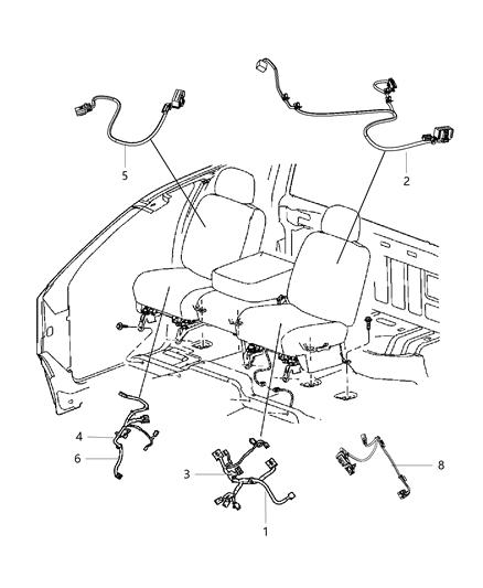 2012 Ram 1500 Wiring - Seats Diagram