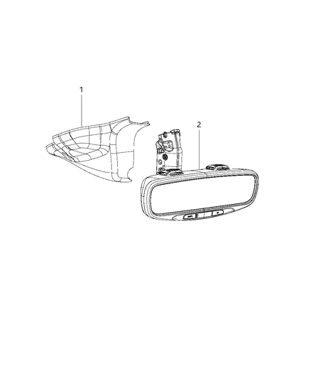 2019 Jeep Compass Inside Rear View Mirror Diagram for 5XR33DX9AE