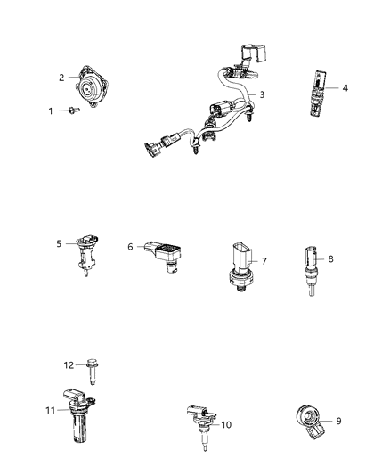 2019 Jeep Wrangler Sensors, Engine Diagram 3