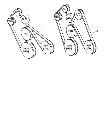 Drive Belts - 2000 Dodge Ram 1500 Regular Cab