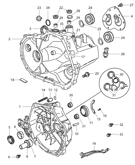 2008 Dodge Caliber Vent-Cap Diagram for 5189847AA