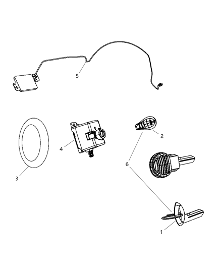 2009 Jeep Grand Cherokee Module-Wireless Ignition Node Diagram for 5026870AD