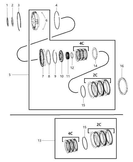 2017 Ram 3500 Pickup 2 & 4 Clutch Diagram 1