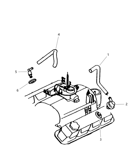 1999 Dodge Durango Crankcase Ventilation Diagram 1