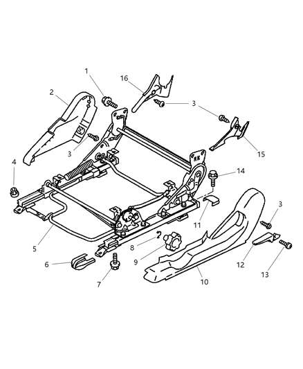 2002 Chrysler Sebring Shield-Seat Diagram for MR792231