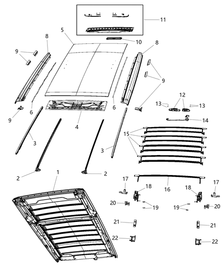 2021 Jeep Wrangler Convertible Top Diagram 5