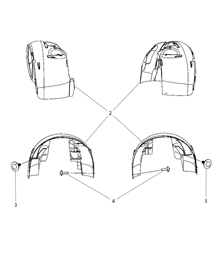 2008 Dodge Grand Caravan Shield-Splash Diagram for 5113095AB