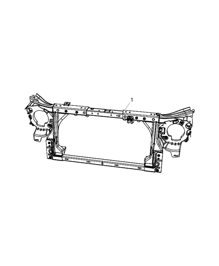 2007 Jeep Wrangler Panel-Radiator Closure Diagram for 55077976AB