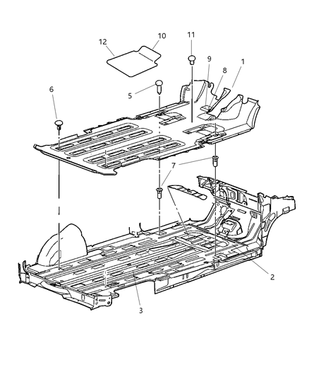 2006 Dodge Caravan Carpet Diagram