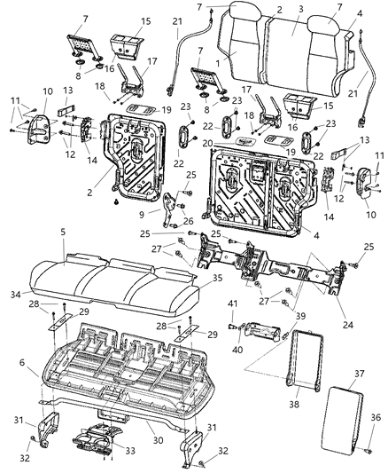 2006 Jeep Grand Cherokee Rear Seat Diagram 5