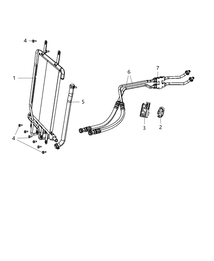 2009 Chrysler Aspen Transmission Oil Cooler & Lines Diagram 2