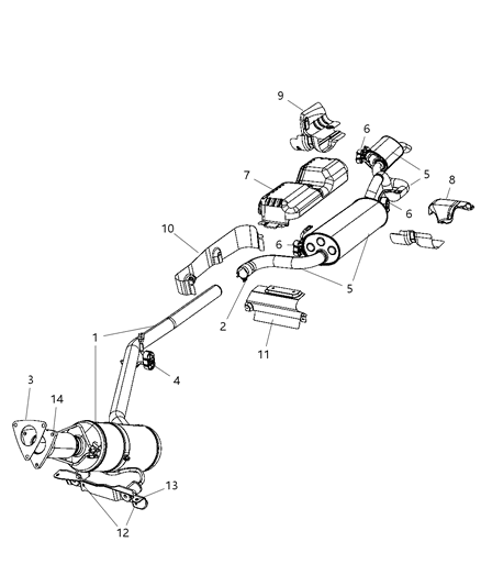 2008 Chrysler Town & Country Gasket-Catalytic Converter Diagram for 4721794AA