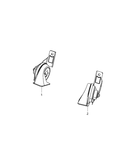 2012 Dodge Dart Horn Diagram for 56046584AA