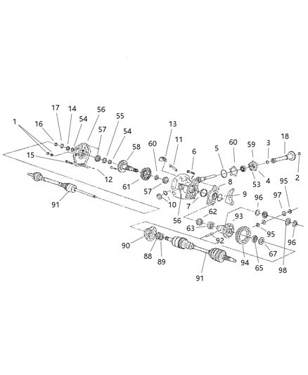 2003 Dodge Grand Caravan Power Transfer Unit Service Parts Diagram