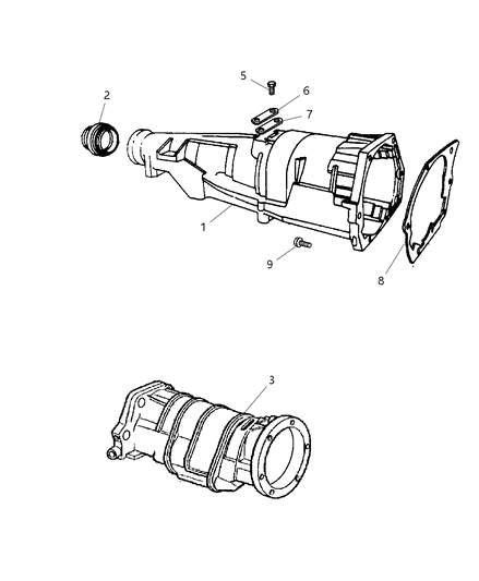 2001 Dodge Dakota Case & Related Parts & Extension Diagram 4