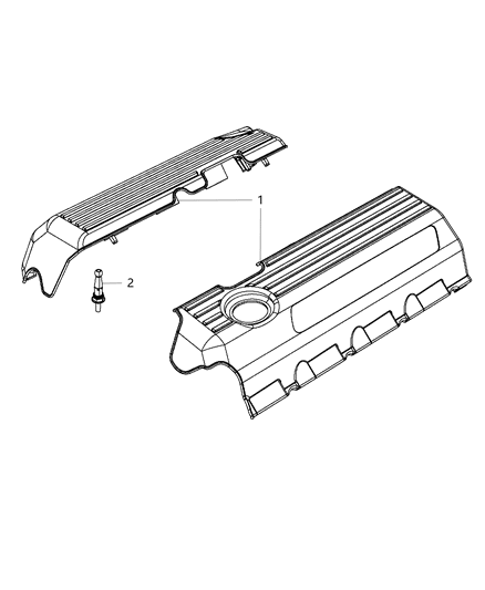 2021 Dodge Durango Engine Cover & Related Parts Diagram 4