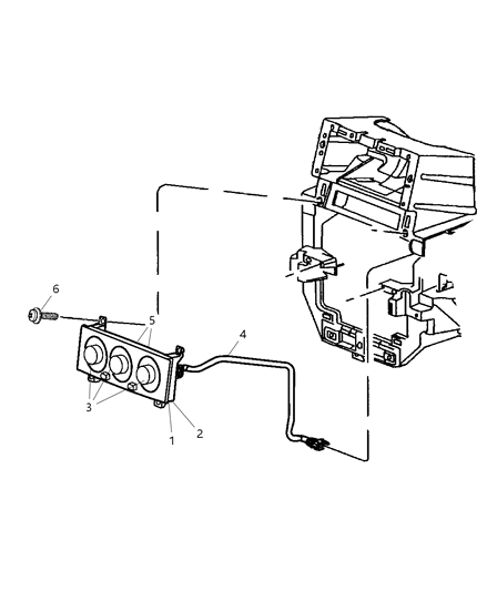 2000 Jeep Grand Cherokee Control, Heater And Air Conditioner Diagram