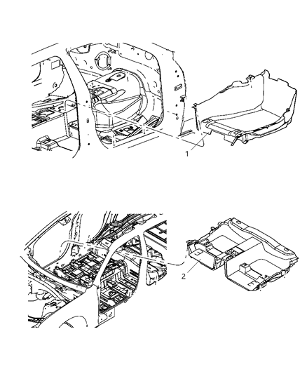 2009 Chrysler 300 Floor Covering Police Package Diagram