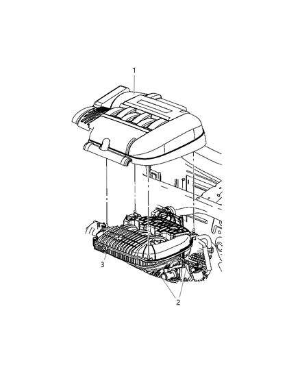 2007 Dodge Avenger Engine Covers & Mounting & Components Diagram 5