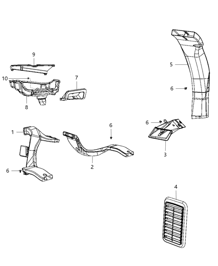 2009 Dodge Durango Air Ducts Diagram