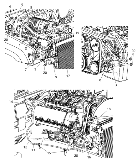 2010 Jeep Commander Bracket-A/C Line Diagram for 55037740AC