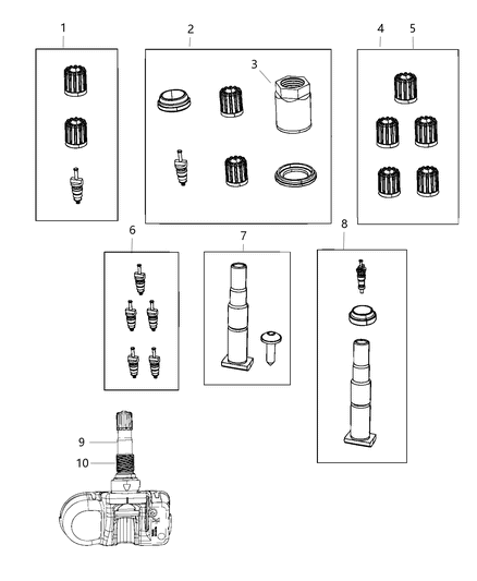 2019 Chrysler 300 Tire Monitoring System Diagram