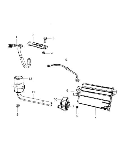 2010 Jeep Compass Vapor Canister & Leak Detection Pump Diagram