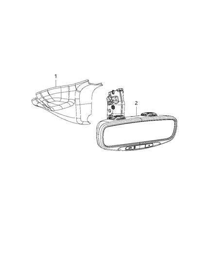 2020 Jeep Compass Mirror - Inside Rearview Diagram