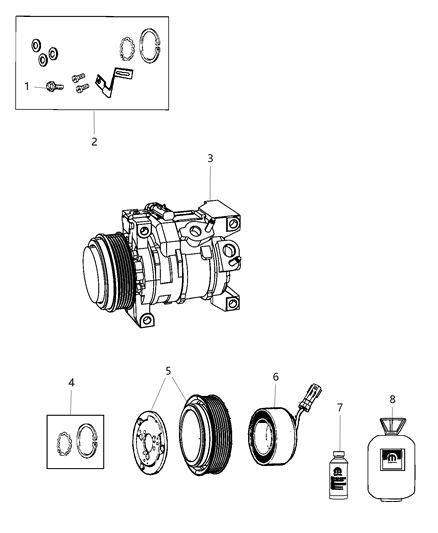 2016 Chrysler Town & Country A/C Compressor Diagram