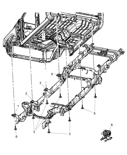 2019 Ram 2500 Body Hold Down Diagram