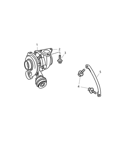 2006 Dodge Sprinter 3500 Bracket-Turbo Charger Diagram for 5137201AA