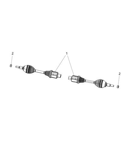 2020 Ram 1500 Axle Half Shaft Diagram for 68259567AA